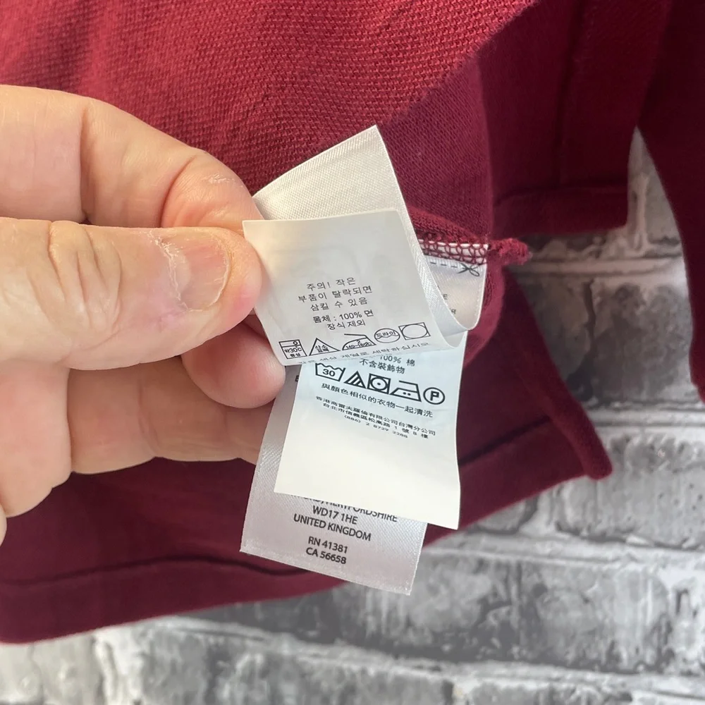 Ralph Lauren Kids Maroon‎ Long Sleeve Polo